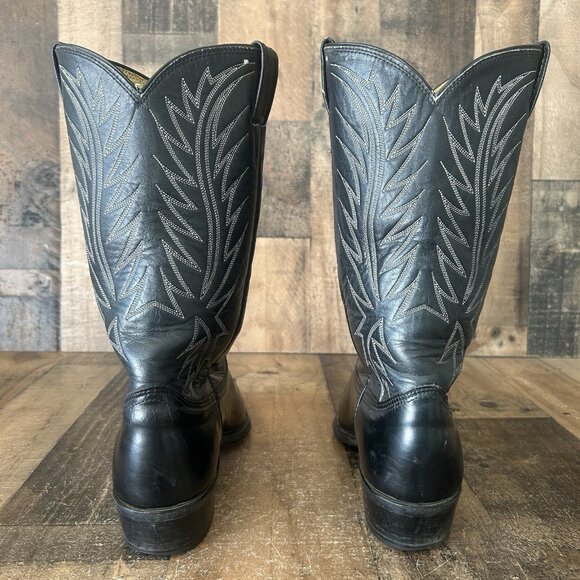 Nocona Vintage Pointed Toe Western Cowboy Boots Mens 9.5 E - Picture 8 of 12